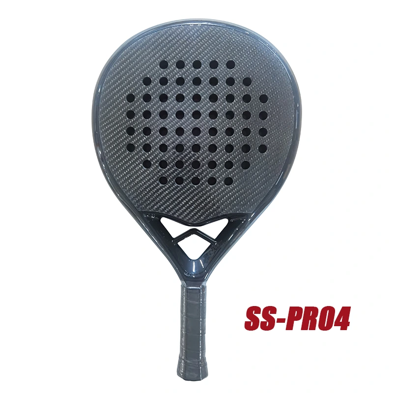 Aangepaste ontwerp Round 3K Carbon Padel Racket met Smart Bridge