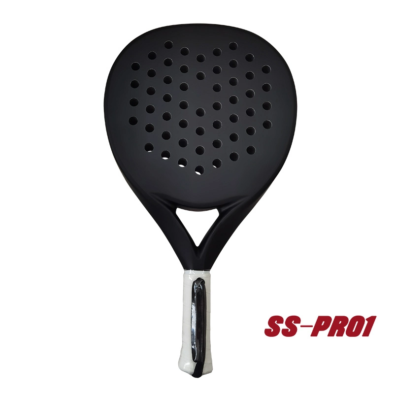 Padelracket van koolstofvezel met ronde vorm